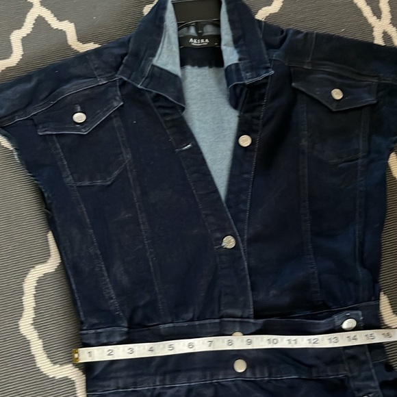 Akira maxi dark denim dress. - Picture 4 of 5